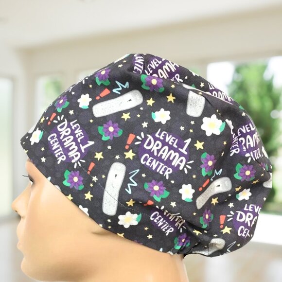 PREMIUM Level 1 Drama ~Euro Scrub Cap~ Unisex Nurse Cap, MD, CNA, NP, Tech, Vet - Picture 1 of 4